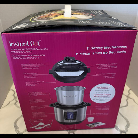 Instant Pot 10-in-1 Multi- Use Programmable Pressure Cooker 6 Quart Ultra 60 - Picture 2 of 7